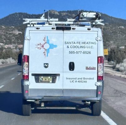 Santa Fe Heating & Cooling work van